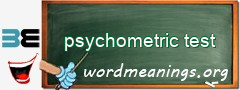 WordMeaning blackboard for psychometric test